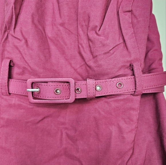 Maeve Anthropologie Sleeveless Boat-Neck Mini Dress, Purple Red Wine, Size 6 - Picture 7 of 10